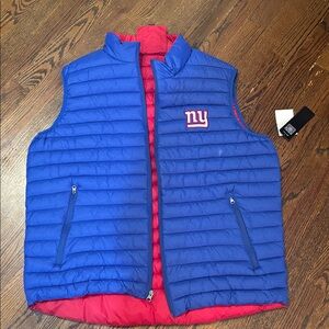 NFL Giants Blue Puffer Vest